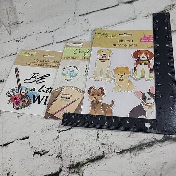 Crafters Square Scrapbooking Stickers Lot of 3 Packages Assorted - Picture 5 of 5